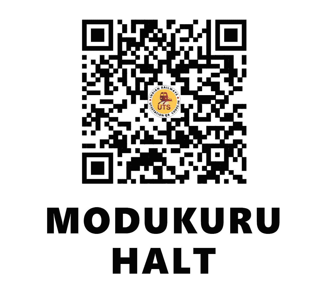 UTS QR Code for MODUKURU HALT - MDKU (SC - ANDHRA PRADESH)